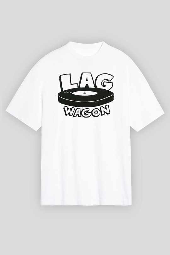 Lagwagon Baskılı Beyaz Unisex Oversize Tişört - Tshirt