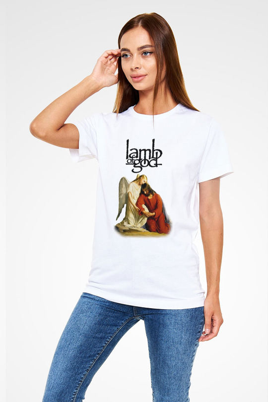 Lamb of God Beyaz Unisex Tişört T-Shirt - TişörtFabrikası