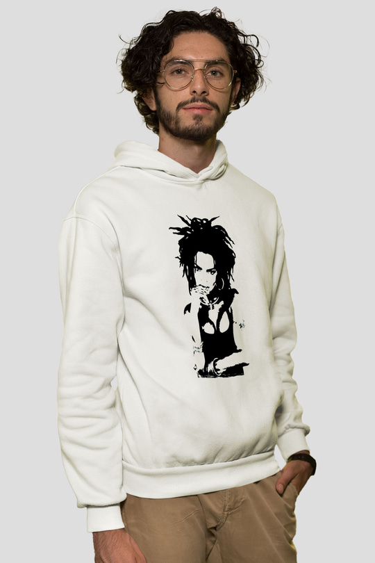 Lauryn Hill Beyaz Unisex Kapüşonlu Sweatshirt