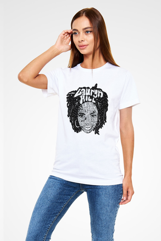 Lauryn Hill Beyaz Unisex Tişört T-Shirt - TişörtFabrikası