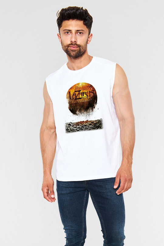 Lazarus A.D. Beyaz Unisex Kolsuz Tişört