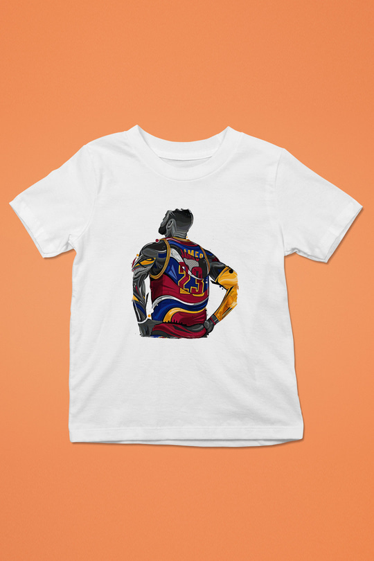 Lebron James Baskılı Beyaz Unisex Beyaz Çocuk Tişört - Tshirt