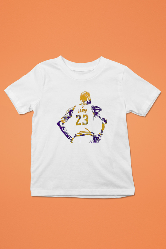 Lebron James Baskılı Beyaz Unisex Beyaz Çocuk Tişört - Tshirt