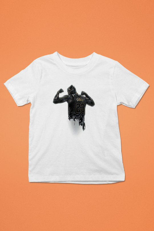 Lebron James Baskılı Beyaz Unisex Beyaz Çocuk Tişört - Tshirt