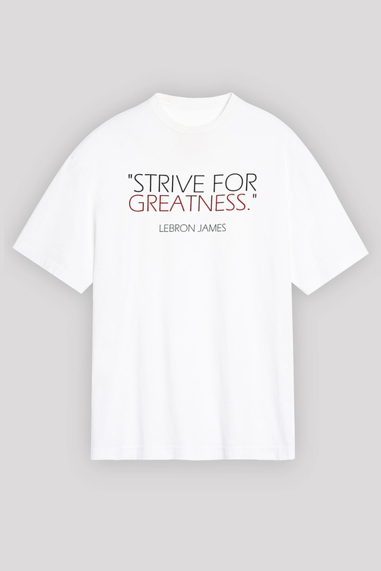 Lebron James Baskılı Beyaz Unisex Oversize Tişört - Tshirt