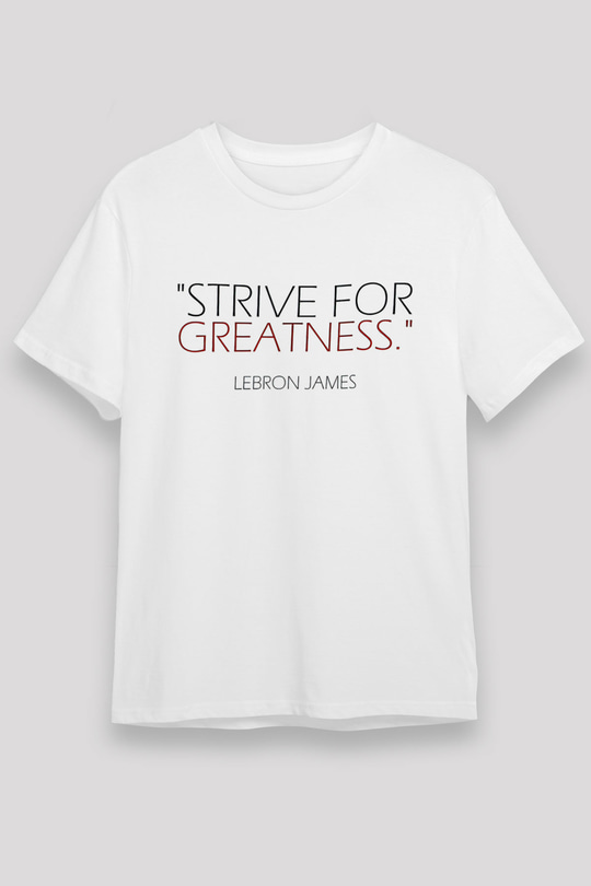 Lebron James Baskılı Unisex Beyaz Tişört - Tshirt