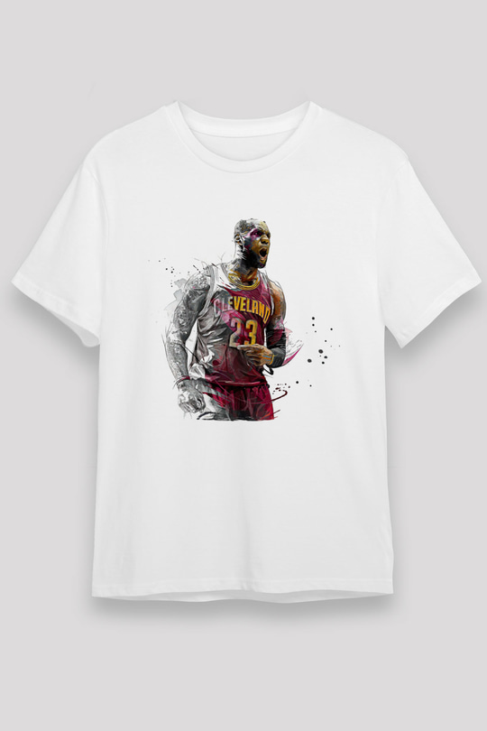 Lebron James Baskılı Unisex Beyaz Tişört - Tshirt