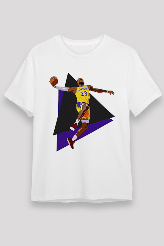 Lebron James Baskılı Unisex Beyaz Tişört - Tshirt