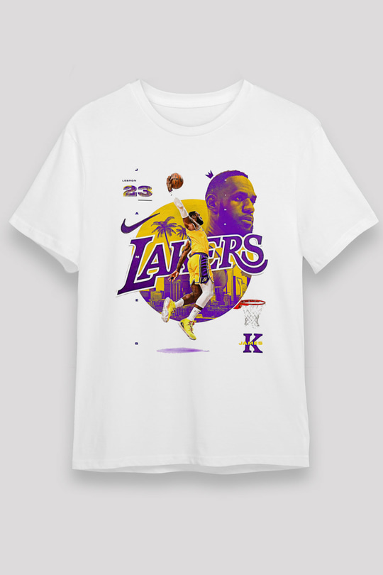 Lebron James Baskılı Unisex Beyaz Tişört - Tshirt