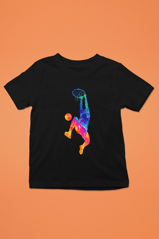 Lebron James Baskılı Unisex Siyah Çocuk Tişört - Tshirt