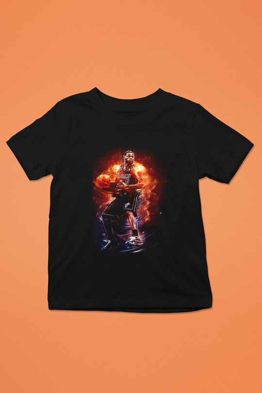 Lebron James Baskılı Unisex Siyah Çocuk Tişört - Tshirt
