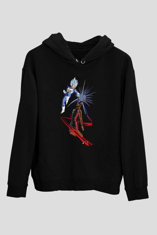 Lebron James Baskılı Unisex Siyah Kapüşonlu Sweatshirt