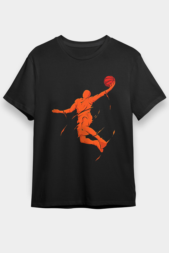 Lebron James Baskılı Unisex Siyah Tişört - Tshirt