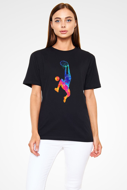 Lebron James Baskılı Unisex Siyah Tişört - Tshirt