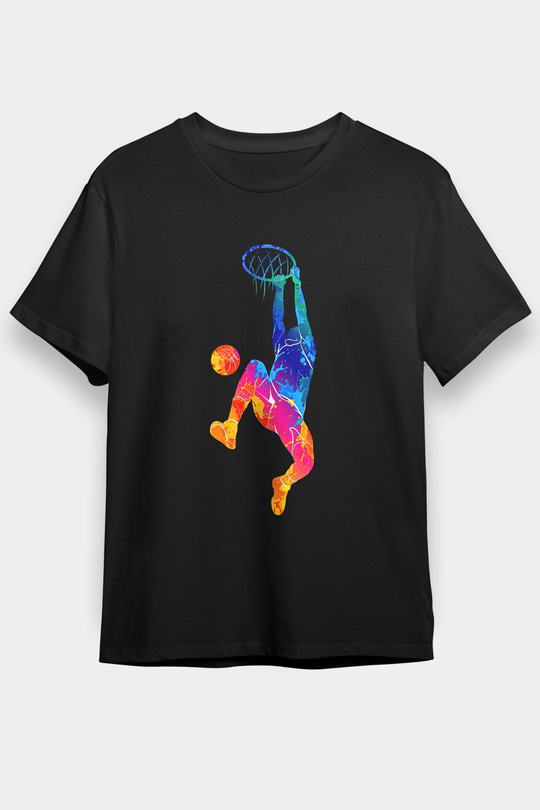 Lebron James Baskılı Unisex Siyah Tişört - Tshirt