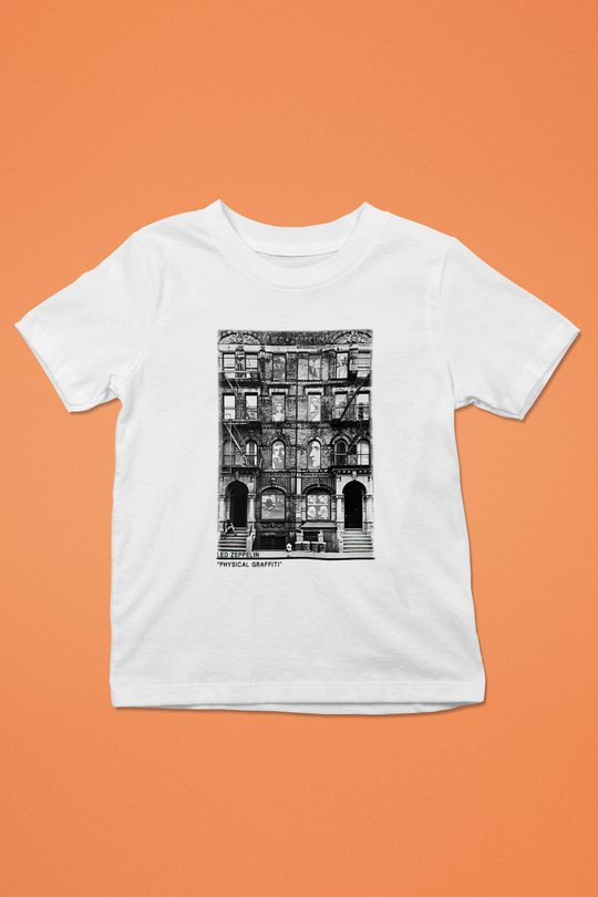 Led Zeppelin Baskılı Beyaz Unisex Çocuk Tişört