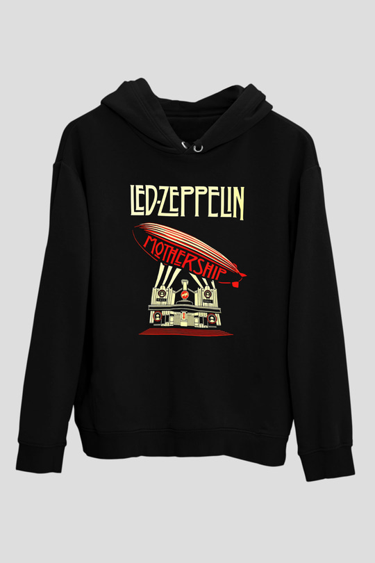 Led Zeppelin Mothership Siyah Unisex Hoodie