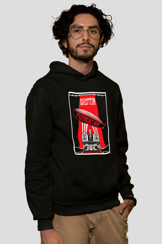 Led Zeppelin Mothership Siyah Unisex Hoodie