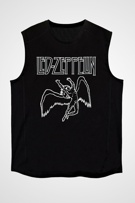 Led Zeppelin Siyah Unisex Kolsuz Tişört