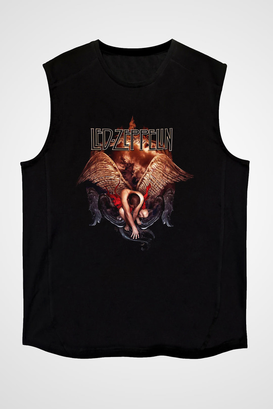 Led Zeppelin Siyah Unisex Kolsuz Tişört