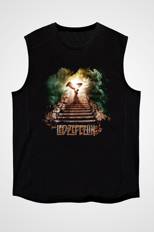 Led Zeppelin Siyah Unisex Kolsuz Tişört