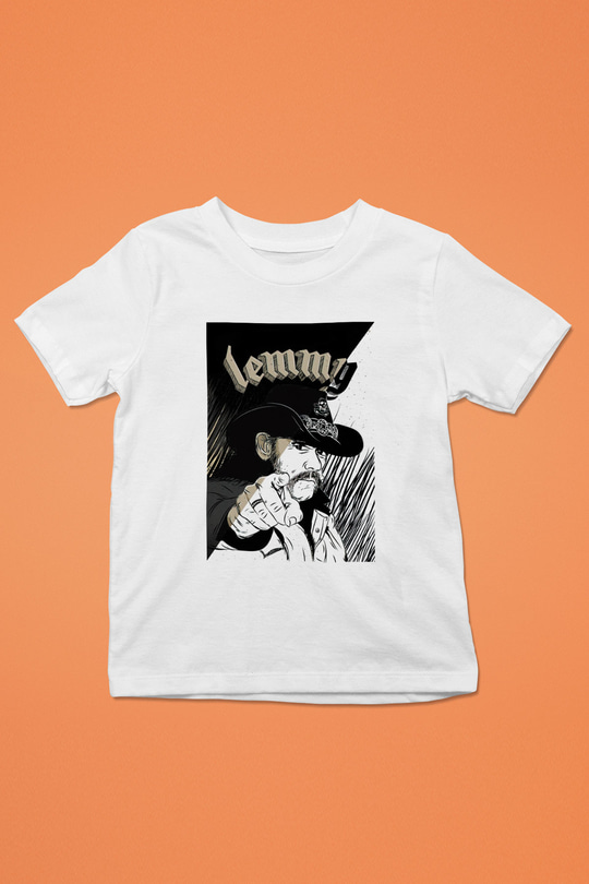 Lemmy Baskılı Beyaz Unisex Çocuk Tişört
