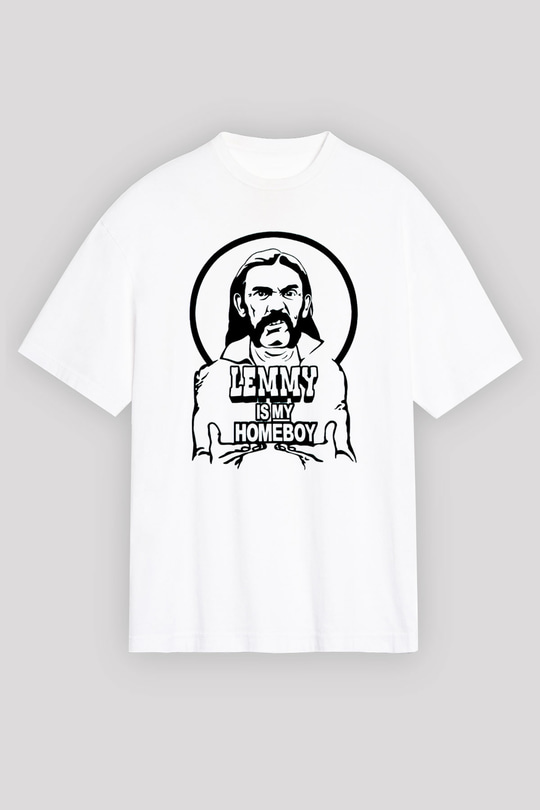 Lemmy Beyaz Oversize Tişört Oversize T-shirt - TişörtFabrikası