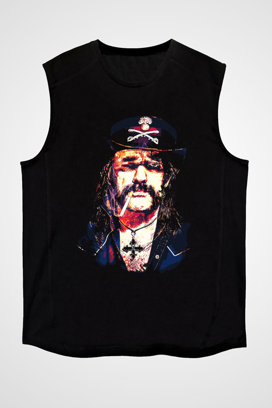 Lemmy Siyah Unisex Kolsuz Tişört