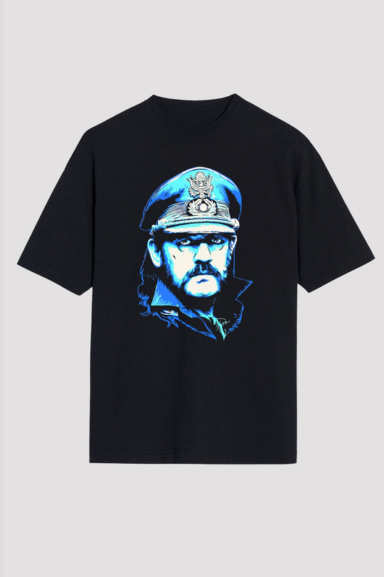 Lemmy Siyah Unisex Oversize Tişört T-Shirt