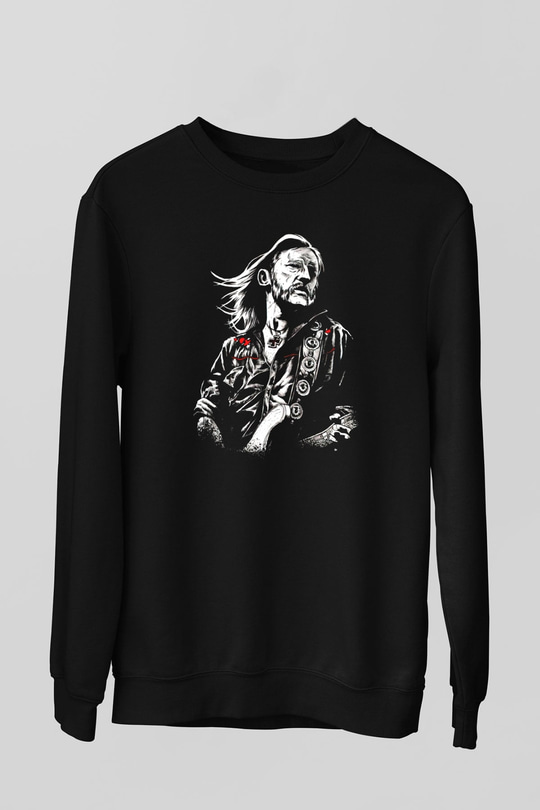 Lemmy Siyah Unisex Sweatshirt