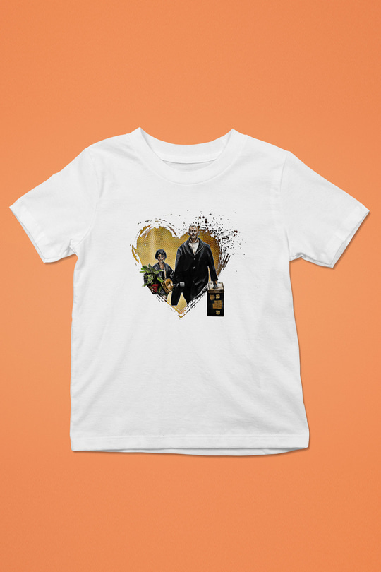 Leon Baskılı Beyaz Unisex Beyaz Çocuk Tişört - Tshirt