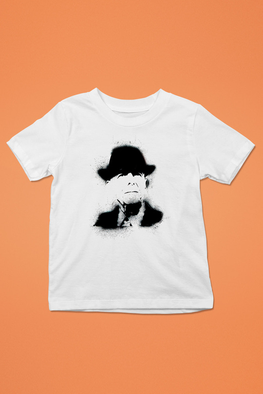 Leonard Cohen Baskılı Beyaz Unisex Beyaz Çocuk Tişört - Tshirt