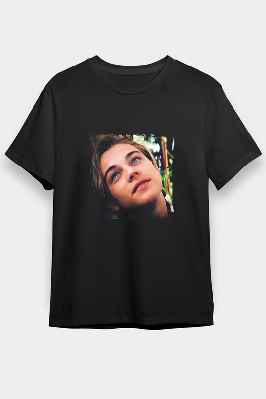 Leonardo DiCaprio Baskılı Unisex Siyah Tişört