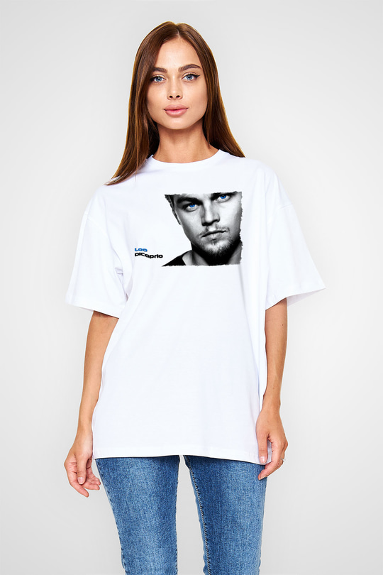 Leonardo DiCaprio Beyaz Oversize Tişört Oversize T-shirt - TişörtFabrikası