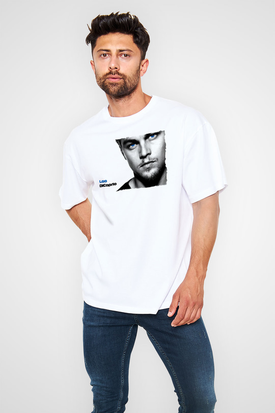 Leonardo DiCaprio Beyaz Oversize Tişört Oversize T-shirt - TişörtFabrikası