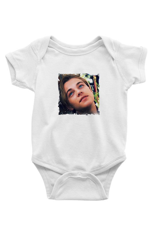 Leonardo DiCaprio Unisex Baskılı Beyaz Bebek Body - Zıbın
