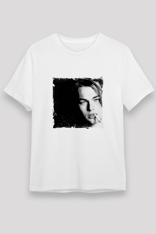 Leonardo DiCaprio Unisex Baskılı Beyaz Tişört