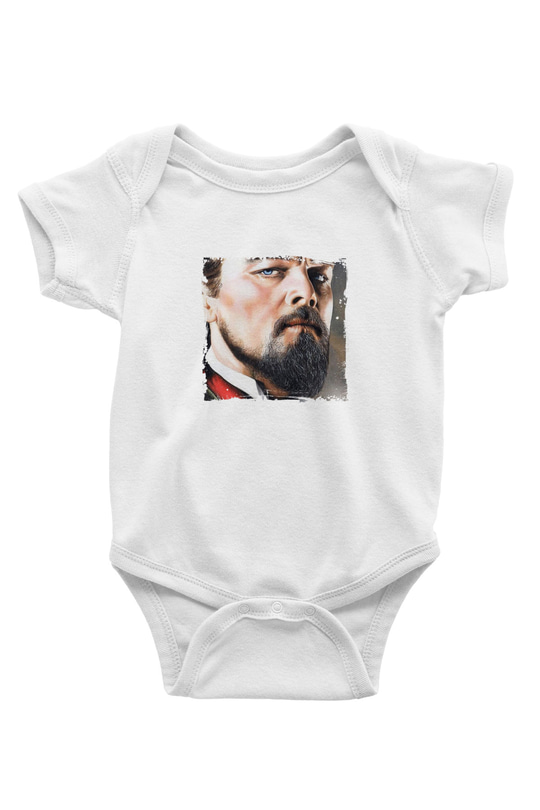 Leonardo DiCaprio Unisex Baskılı Beyaz Bebek Body - Zıbın