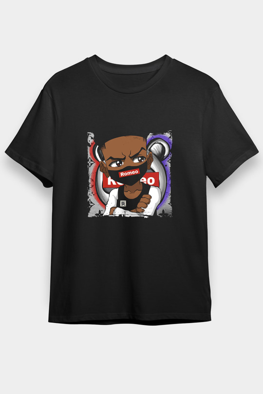 Lil Romeo Baskılı Unisex Siyah Tişört