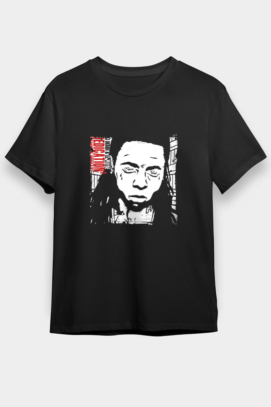 Lil Wayne Baskılı Unisex Siyah Tişört