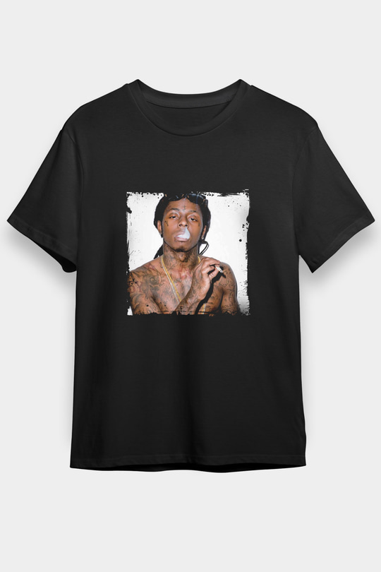 Lil Wayne Baskılı Unisex Siyah Tişört