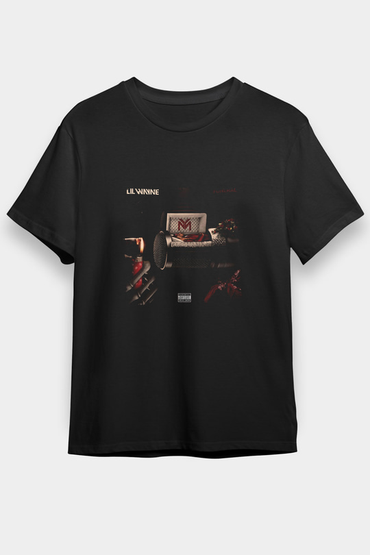 Lil Wayne Baskılı Unisex Siyah Tişört