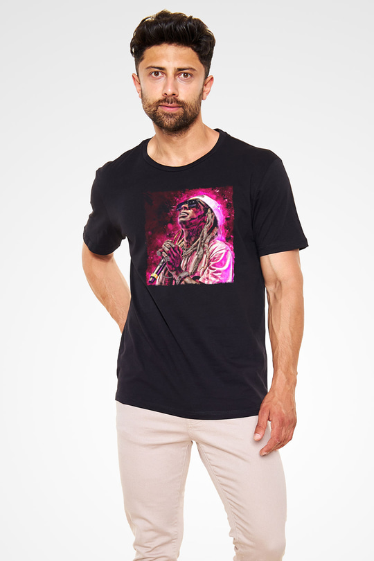 Lil Wayne Siyah Unisex Tişört T-Shirt - TişörtFabrikası