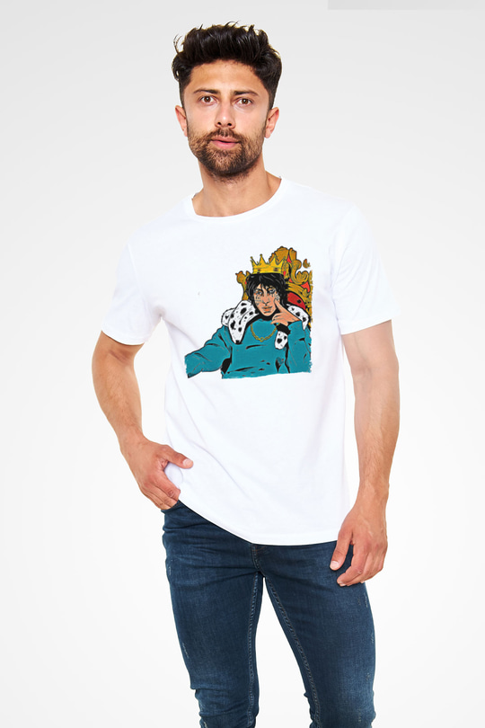 Lil Xan Baskılı Unisex Beyaz Tişört - Tshirt