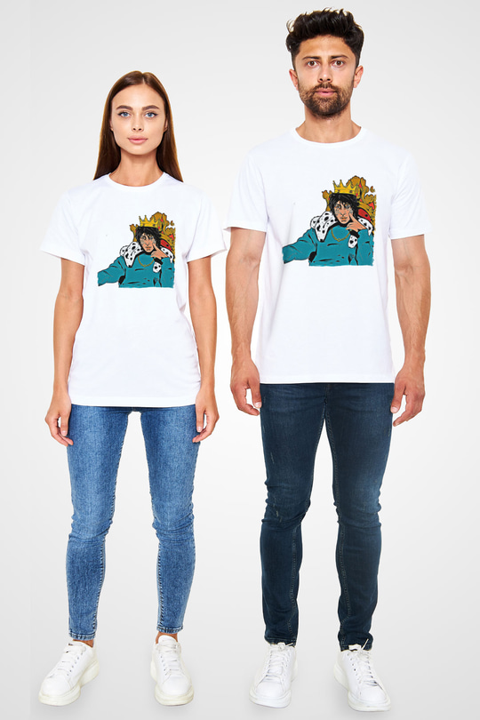 Lil Xan Baskılı Unisex Beyaz Tişört - Tshirt