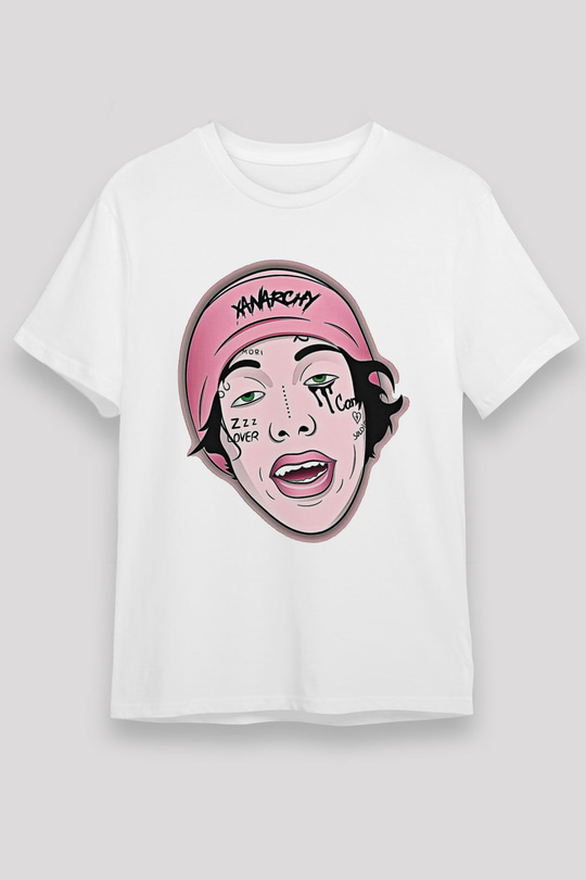 Lil Xan Baskılı Unisex Beyaz Tişört - Tshirt