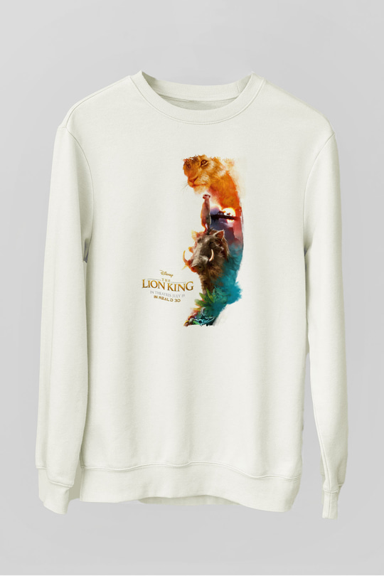 Lion King Beyaz Unisex Sweatshirt