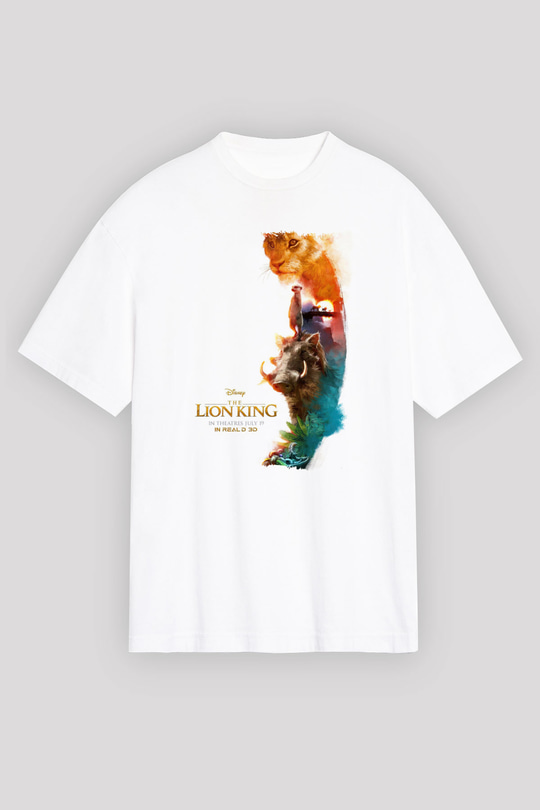 Lion King Beyaz Oversize Tişört Oversize T-shirt