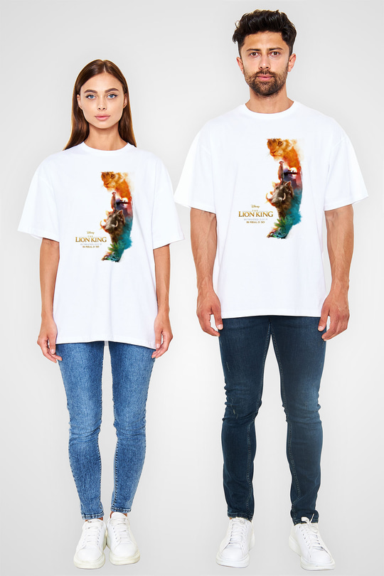 Lion King Beyaz Oversize Tişört Oversize T-shirt