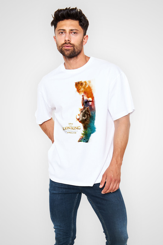 Lion King Beyaz Oversize Tişört Oversize T-shirt